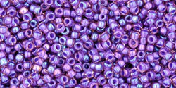 TR-15-0928 TOHO Rocaille 15/0 Inside-Color Rainbow Rosaline/Opaque Purple-Lined, per 5 gram