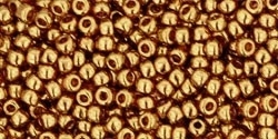TR-11-0421 TOHO Rocaille Gold-Lustered Transparent Pink per 10 gram