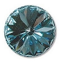 Swarovski #1122 10,75mm/47ss Rivoli Aqua, foiled, per stuk