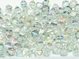 15x Czech Bicone 6mm Crystal Blue Rainbow