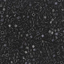 Miyuki Cube Beads 1,8mm Opaque Black, per 10 gram