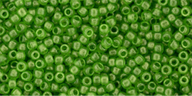 10g TOHO Rocaille 11/0 HYBRID Sueded Gold Transparent Peridot