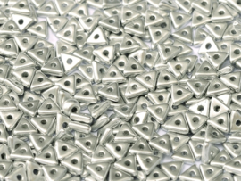 Tri-bead Aluminium Silver, per 5 gram (±140 stuks)