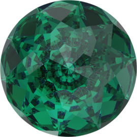 Swarovski #1400 Dome 12mm Emerald, foiled, per stuk