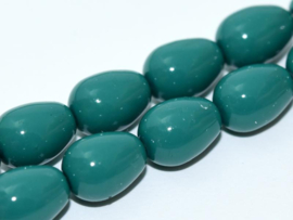 Czech Drops 8x11mm Green Jade