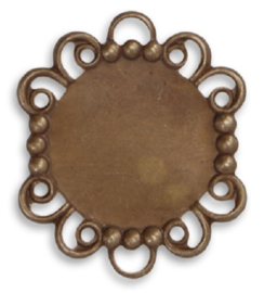 Vintaj Rococo Mirror 29x25mm, per stuk