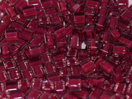Miyuki Cube Beads 4mm Color Lined Pink/Red