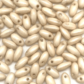 10g/±145st Rizo Beads Chalk White Champagne Luster