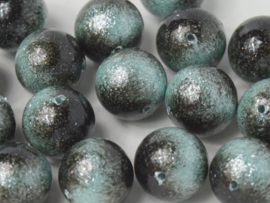 Miyuki Galaxy Beads 10 mm Green, per stuk