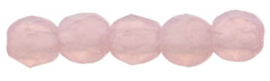 Firepolished 2mm Matte Opal Pink, per 50 stuks
