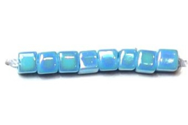 Miyuki Cube Beads 1,8mm Opaque Turquoise Blue AB, per 10 gram