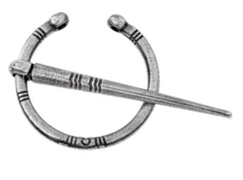 Brons- of zilverkleur, Ø2,9cm, naald 4,5cm