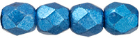 Firepolished 2mm ColorTrends: Saturated Metallic Nebulas Blue, per 50 stuks