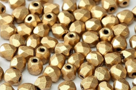 Fire polished 3mm Aztec Gold, 100 of 50 stuks, vanaf