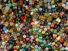 Diabolo  Beads Colour Mix, per 50 stuks
