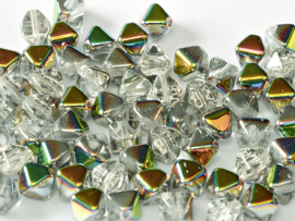 15x Czech Bicone 6mm Crystal Vitrail