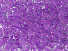 Miyuki Cube Beads 4mm Purple Lined Crystal