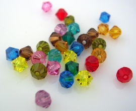 Chinovski kristal bicone mix per 10 stuks