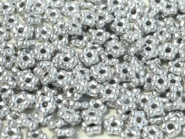 Flower Beads 5mm Aluminium Silver 25x