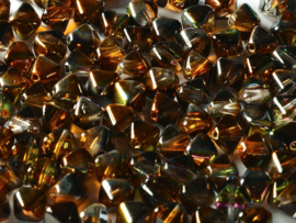 15x Czech Bicone 6mm Crystal Magic Copper