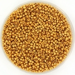 15-4203 Miyuki Rocailles 15/0 Duracoat Galvanized Yellow Gold