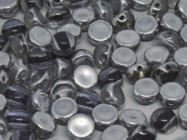 10x 2-Hole Cabochon 6mm Crystal Underlit Periwinkle