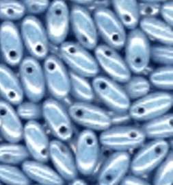 10g/±145st Rizo Beads Chalk White Baby Blue Luster