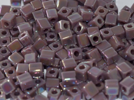 Miyuki Cube Beads 4mm Opaque Mauve AB 10g