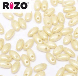 10g/±145st Rizo Beads Chalk White Champagne Luster
