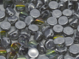 10x 2-Hole Cabochon 6mm Crystal Underlit Tequila