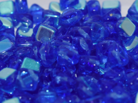 Silky Beads Sapphire AB, per 20 stuks