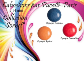 Cabochon par Puca® 14mm Opaque Curacao