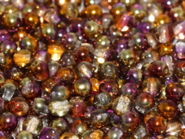 Tsjechisch/Czech rond Sunny 3 mm Crystal Sunny Magic Embers, per 100 stuks