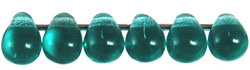 PCD-0406/60220 Czech Drops 6x4mm Teal, per 30 stuks