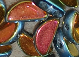 Semi Circle Beads Crystal Full Marea, per 10 stuks