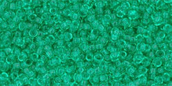 TR-15-0072 TOHO Rocaille 15/0 Transparent Beach Glass Green, per 5 gram