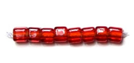 Miyuki Cube Beads 1,8mm Transparent Red/Ruby, per 10 gram