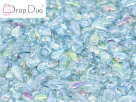 DropDuo 3x6mm Crystal Green Rainbow, 50 stuks