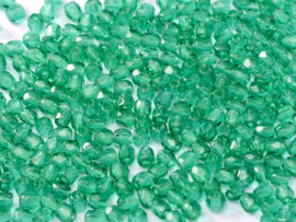 Fire polished 3mm Emerald, 100 of 50 stuks, vanaf