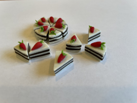 chocolade punt met aardbei