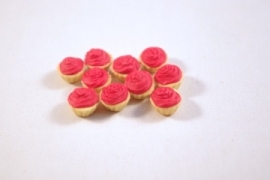 Cupcake creme rood