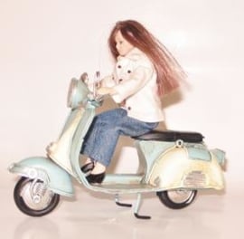 Scooter blauw wit