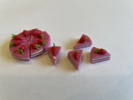 Rose punt met aardbei