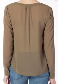 Blouse groene-taupe Supertrash