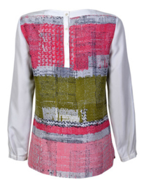 BOSS Hugo Boss ecru blouse met print