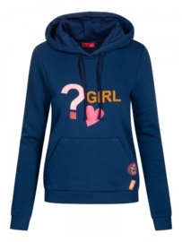 Who's That Girl. Hoodie donkerblauw
