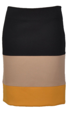 Paola Frani zwart beige geel rok