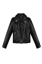 Leather jacket zwart Ibiza