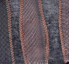 Maliparmi bruin zwart handtasje met ritssluiting