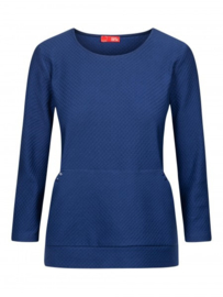 Jacquard sweater donkerblauw